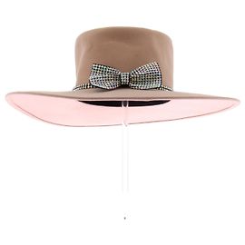 Maison Michel Wollhut mit Strassband Beige