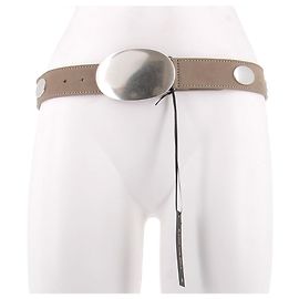 Autre Marque Cinturón beige de cuero Beige