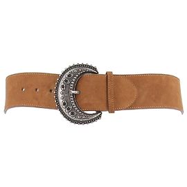 SéZane Cintura in camoscio cammello e argento Cammello