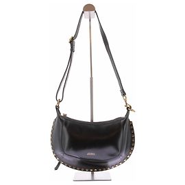 Isabel Marant Black leather 'Oskan Moon' bag Black