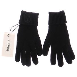 Ba&Sh Gants noirs en cachemire Noir