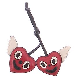 Zadig & Voltaire Charm cœur en cuir Rouge