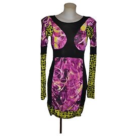Versus Versace Patterned Viscose Dress Size 42 Multiple colors