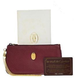 Borsa clutch Must de Cartier in pelle Bordò