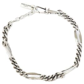 Saint Laurent Silver Charm Bracelet Silvery