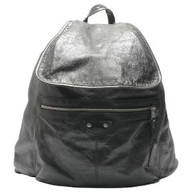 Balenciaga Leather Traveler Backpack Black