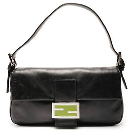 Borsa a Spalla Fendi Mamma Baguette Nero