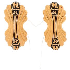 Brincos de ouro com logo Fendi Dourado