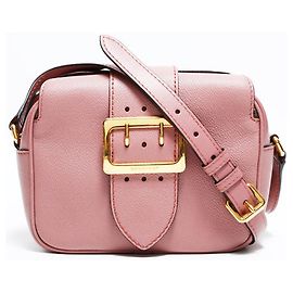 Bolsa de câmera de couro Burberry em rosa Rosa