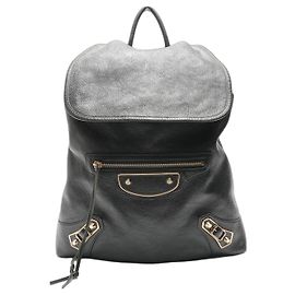Balenciaga Classic Traveler Leather Backpack Black