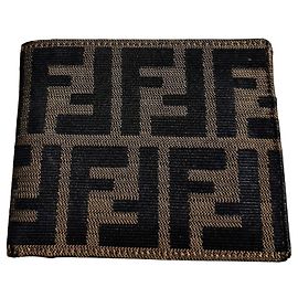 Fendi Zucca Wallet Brown and Black Brown Black