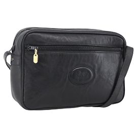 Céline Borsa a Spalla CELINE in Pelle Nera e Oro Auth bs33579 Nero D'oro