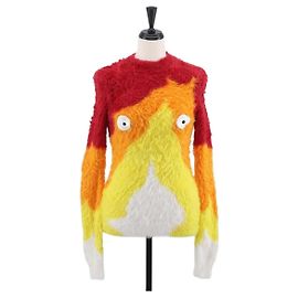 LOEWE - Maglione Calcifer Ghibli Castello Errante Poliamide Rosso Auth 167038SM Rosso