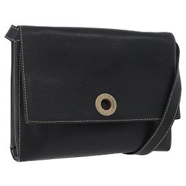 Borsa a Spalla CÉLINE Circle in Pelle Nera e Oro Auth fm5181 Nero D'oro
