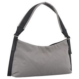 Salvatore Ferragamo Shoulder Bag Nylon Gray Silver Auth bs33629 Brown Silvery