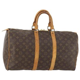 LOUIS VUITTON Bolsa Boston Monogram Keepall 45 M41428 LV Auth BA10838 Monograma