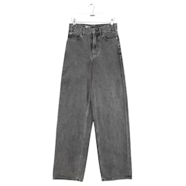 Céline Jeans rectos de algodón negro Negro