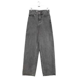 Céline Schwarze gerade Baumwolljeans Schwarz