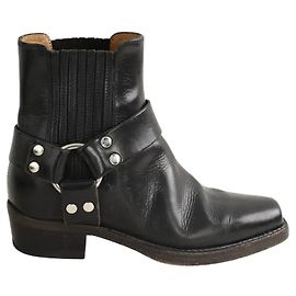 Re/Done Black biker boots Black