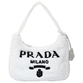 Bolso hobo SPUGNA Re-Edition 2000 de Prada Blanco