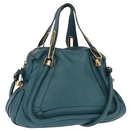 Chloé Chloe Paraty Mittelgroße Leder-Handtasche Grün