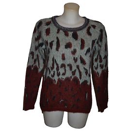 Maison Scotch Wollmischpullover mit Muster Mehrfarben