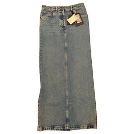 Prada Saia de denim lavado Azul