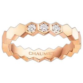 Chaumet Bague Bee 3 diamants Bijouterie dorée