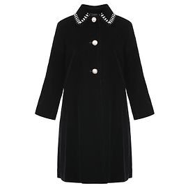 Miu Miu Black Velvet Coat Black