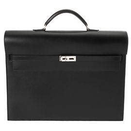 Hermès Bolsa de negócios Hermes Kelly Depeche 38 Preta Preto