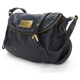 Bolso de hombro de cuero Classic Cue de Marc by Marc Jacobs Negro