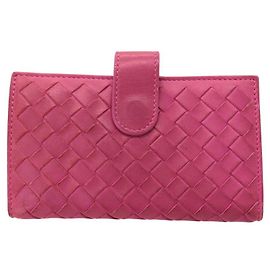 Estojo para chaves em couro de bezerro Bottega Veneta B0698233F Rosa