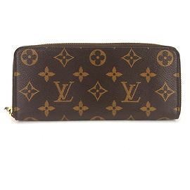 Portafoglio Lungo Monogram Clemence di Louis Vuitton Marrone Rosa