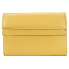 Furla Tri-fold Leather Wallet Beige