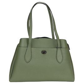 Bolsa Tote de Couro Laura Carryall da Coach Bege Caqui