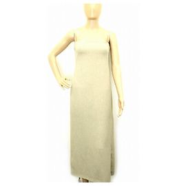 Autre Marque MANI Kleid aus Polyester Beige