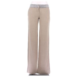 Dolce & Gabbana Beige Leinenhose Beige