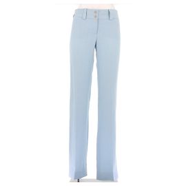 Dolce & Gabbana Helle blaue Leinenhose Blau