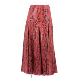 Jupe longue rouge Msgm motif python Rouge