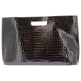 Cos Bolsa "Folio oversize" marrom estilo crocodilo Marrom