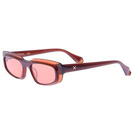 Autre Marque Óculos de sol marrons com lentes laranja Marrom