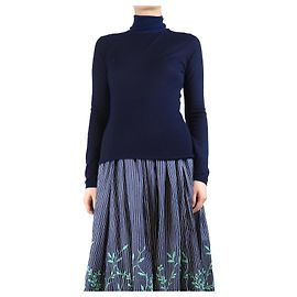 Gabriela Hearst Blauer Rollkragenpullover aus Kaschmir-Seidenmischung - Größe M Blau