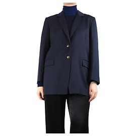 Frame Denim Navy Wollmischung Blazer - Größe S Marineblau