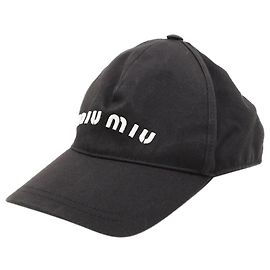 Miu Miu Black logo baseball cap - size S Black