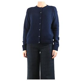Prada Navy Cashmere-Cardigan - Größe UK 12 Blau