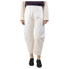 Nili Lotan Pantaloni a gamba a pallone Ecru Shon - taglia UK 8 Crudo