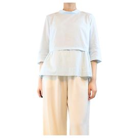 Marni Blusa de algodón azul bebé - talla UK 16 Azul