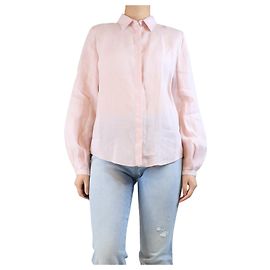 Gabriela Hearst Blouse en lin rose - taille UK 8 Rose