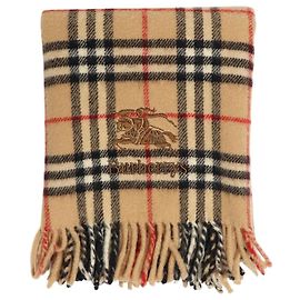Burberry Sciarpa a frange in check nova beige Altro