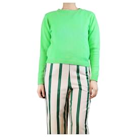 Autre Marque Neon grüner Kaschmirpullover - Größe S Grün
